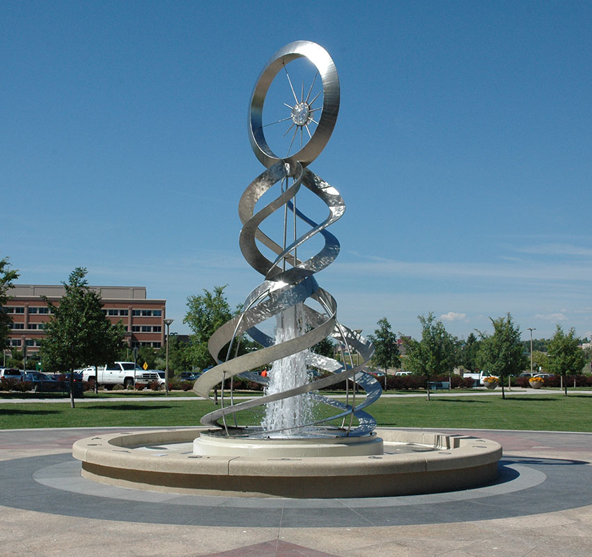 fountain in front of corporate office