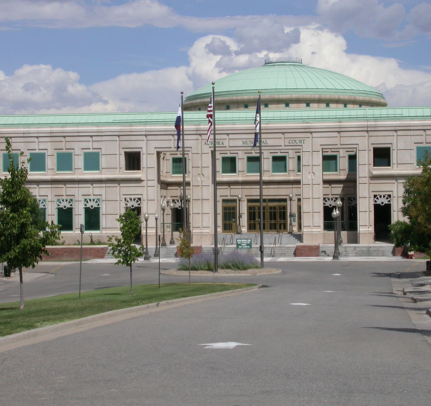 Outside view of court